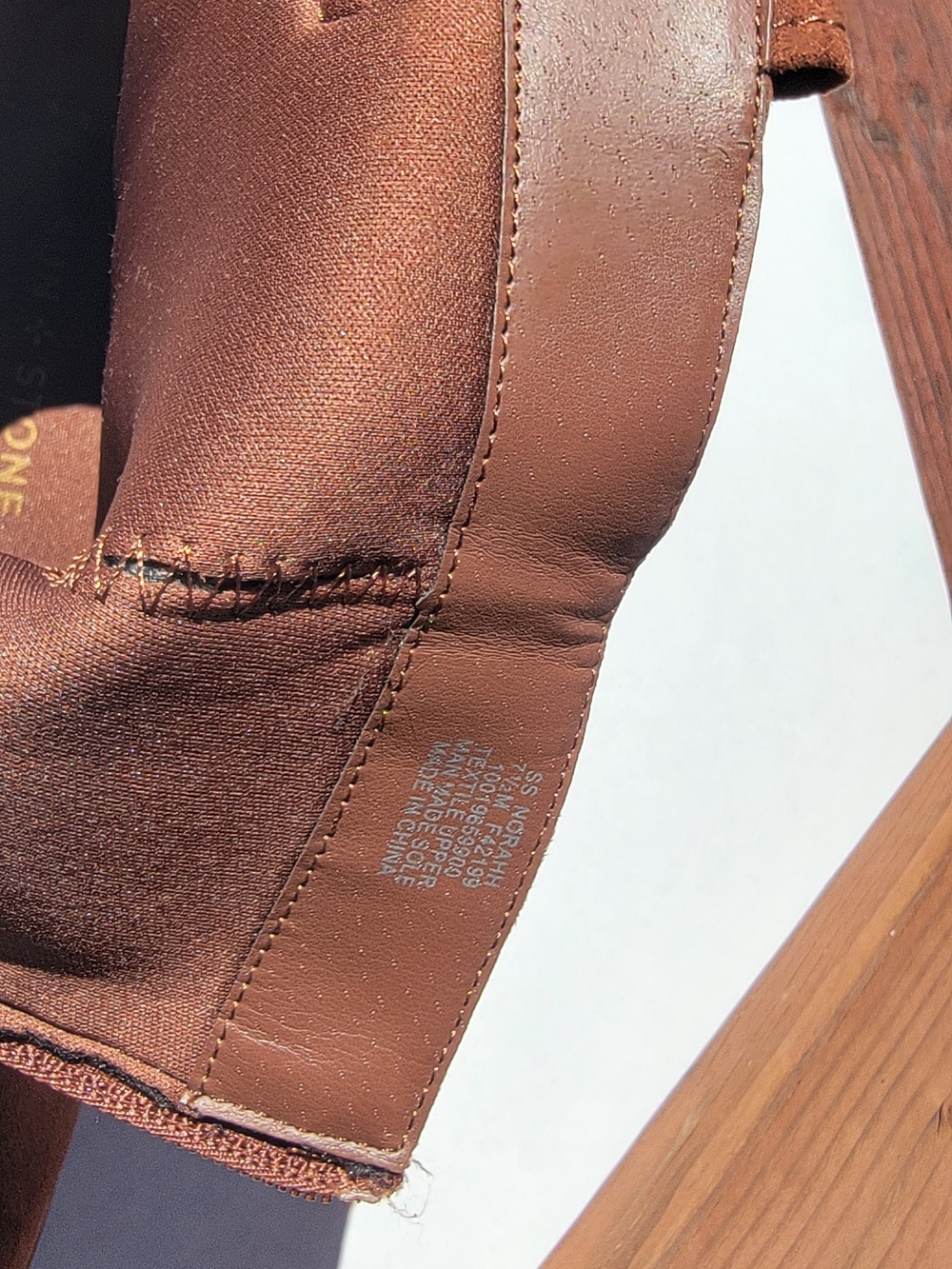 Sun + Stone Rust Brown Suede Studded Western Mid-Calf Boots - Picture 8 of 10